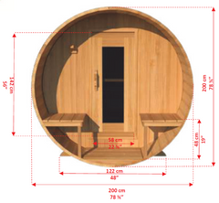 Canadian Timber 4-Person Serenity Barrel Sauna