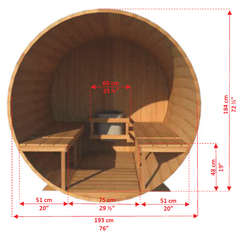 Canadian Timber 4-Person Serenity Barrel Sauna