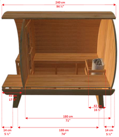 Canadian Timber 4-Person Serenity Barrel Sauna