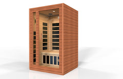 Golden Designs Ultra Low EMF 2-Person Dynamic "Avila Elite" FAR Infrared Sauna with Hemlock Wood | Model: DYN-6103-01 Elite