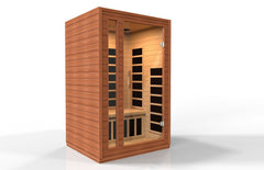 Golden Designs Ultra Low EMF 2-Person Dynamic "Avila Elite" FAR Infrared Sauna with Hemlock Wood | Model: DYN-6103-01 Elite