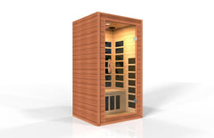 Golden Designs Low EMF 2-Person Dynamic "Avila" FAR Infrared Sauna with Hemlock Wood | Model: DYN-6103-01