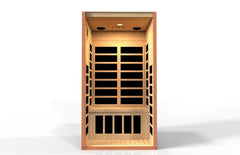 Golden Designs Low EMF 2-Person Dynamic "Avila" FAR Infrared Sauna with Hemlock Wood | Model: DYN-6103-01