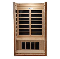 Golden Designs Ultra Low EMF 1-Person Dynamic "Barcelona Elite" FAR Infrared Sauna with Hemlock Wood | Model: DYN-6106-01 Elite