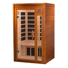 Golden Designs Ultra Low EMF 1-Person Dynamic "Barcelona Elite" FAR Infrared Sauna with Hemlock Wood | Model: DYN-6106-01 Elite