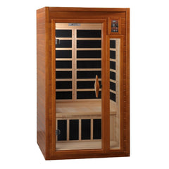 Golden Designs Ultra Low EMF 1-Person Dynamic "Barcelona Elite" FAR Infrared Sauna with Hemlock Wood | Model: DYN-6106-01 Elite