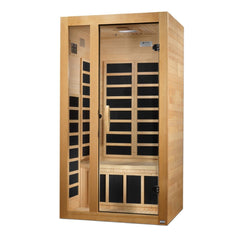 Golden Designs Low EMF 1-Person Dynamic "Gracia" Infrared Sauna with Hemlock Wood | Model: DYN-6119-01