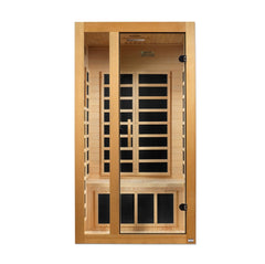 Golden Designs Low EMF 1-Person Dynamic "Gracia" Infrared Sauna with Hemlock Wood | Model: DYN-6119-01