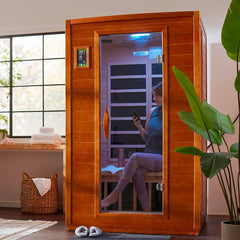 Golden Design Low EMF 2-Person Dynamic "Versailles" FAR Infrared Sauna with Hemlock Wood | Model: DYN-6202-03