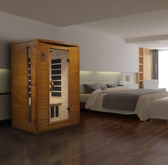 Golden Design Low EMF 2-Person Dynamic "Versailles" FAR Infrared Sauna with Hemlock Wood | Model: DYN-6202-03