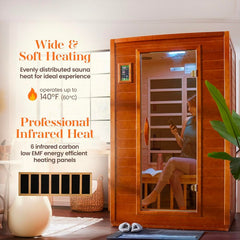 Golden Design Low EMF 2-Person Dynamic "Versailles" FAR Infrared Sauna with Hemlock Wood | Model: DYN-6202-03