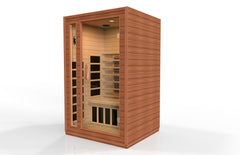 Golden Designs Near Zero EMF 2-Person Dynamic Full Spectrum "Cardoba" FAR Infrared Sauna with Hemlock Wood | Model: DYN-6203-02 FS