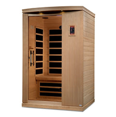 Golden Designs Ultra Low EMF 2-Person Dynamic "Venice Elite" FAR Infrared Sauna with Hemlock Wood | Model: DYN-6210-01 Elite