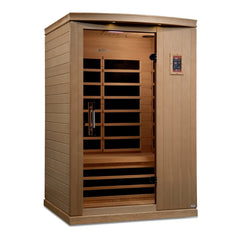 Golden Designs Ultra Low EMF 2-Person Dynamic "Venice Elite" FAR Infrared Sauna with Hemlock Wood | Model: DYN-6210-01 Elite