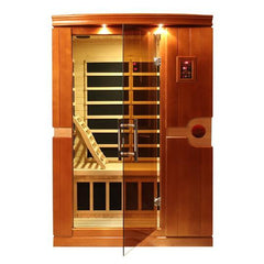 Golden Designs Low EMF 2-Person Dynamic "Venice" Infrared Sauna with Hemlock Wood | Model: DYN-6210-01