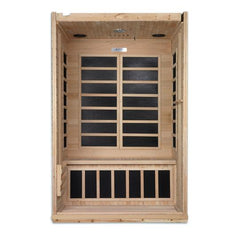 Golden Designs Low EMF 2-Person Dynamic "Venice" Infrared Sauna with Hemlock Wood | Model: DYN-6210-01