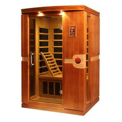 Golden Designs Low EMF 2-Person Dynamic "Venice" Infrared Sauna with Hemlock Wood | Model: DYN-6210-01