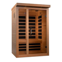 Golden Designs Ultra Low EMF 2-Person Dynamic "Llumeneres" FAR Infrared Sauna with Hemlock Wood | Model: DYN-6215-02