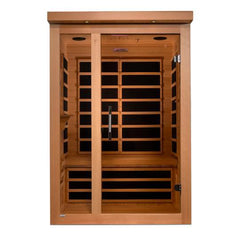 Golden Designs Ultra Low EMF 2-Person Dynamic "Llumeneres" FAR Infrared Sauna with Hemlock Wood | Model: DYN-6215-02