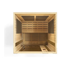 Golden Designs Low EMF 2-Person Dynamic "Vittoria" FAR Infrared Sauna with Hemlock Wood | Model: DYN-6220-01