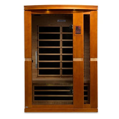 Golden Designs Low EMF 2-Person Dynamic "Vittoria" FAR Infrared Sauna with Hemlock Wood | Model: DYN-6220-01