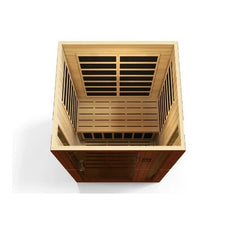 Golden Designs Low EMF 2-Person Dynamic "Vittoria" FAR Infrared Sauna with Hemlock Wood | Model: DYN-6220-01