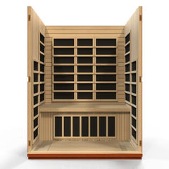 Golden Design Low EMF 3-Person Dynamic "Bellagio" Infrared Sauna with Hemlock Wood | Model: DYN-6306-02