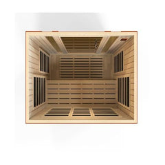 Golden Design Low EMF 3-Person Dynamic "Bellagio" Infrared Sauna with Hemlock Wood | Model: DYN-6306-02