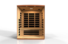 Golden Designs Ultra Low EMF 3-Person Dynamic "Lugano" FAR Infrared Sauna with Hemlock Wood | Model: DYN-6336-02 Elite