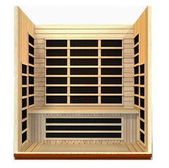 Golden Design Low EMF 3-Person Dynamic "Lugano" FAR Infrared Sauna with Hemlock Wood | Model: DYN-6336-02