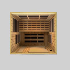 Golden Design Low EMF 3-Person Dynamic "Lugano" FAR Infrared Sauna with Hemlock Wood | Model: DYN-6336-02