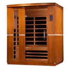 Golden Design Low EMF 3-Person Dynamic "Lugano" FAR Infrared Sauna with Hemlock Wood | Model: DYN-6336-02