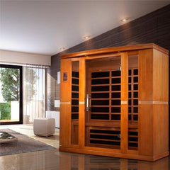 Golden Design Low EMF 4-Person Dynamic "Bergamo" Infrared Sauna with Hemlock Wood | Model: DYN-6440-01