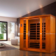 Golden Design Low EMF 4-Person Dynamic "Bergamo" Infrared Sauna with Hemlock Wood | Model: DYN-6440-01