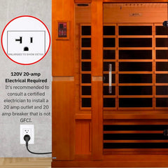 Golden Design Low EMF 4-Person Dynamic "Bergamo" Infrared Sauna with Hemlock Wood | Model: DYN-6440-01