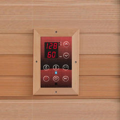 Golden Designs Near Zero EMF 6-Person "Monaco" PureTech™ Infrared Sauna w/ 15” LCD Screen & Hemlock Wood | Model: GDI-6996-01