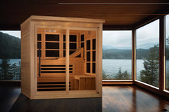 Golden Design Near Zero EMF 6-Person PureTech™ Infrared Sauna w/ 15” LCD Monitor & Canadian Hemlock Wood |GDI-6996-02