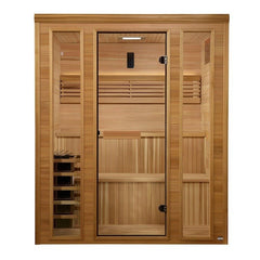 Golden Designs Traditional Sauna 6-Person w/ Pacific Premium Clear Cedar | "Engelberg Edition" GDI-7060-01