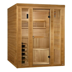 Golden Designs Traditional Sauna 6-Person w/ Pacific Premium Clear Cedar | "Engelberg Edition" GDI-7060-01