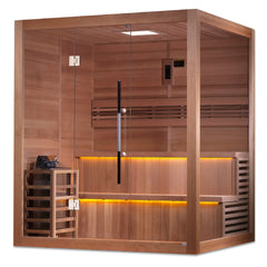 Golden Designs 6-Person Traditional Sauna "Kuusamo" - Hemlock wood | GDI-7206-01