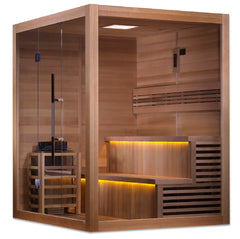 Golden Designs 6-Person Traditional Sauna "Kuusamo" - Hemlock wood | GDI-7206-01