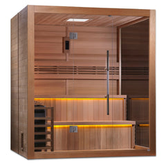 Golden Designs 6-Person Traditional Sauna "Kuusamo" - Hemlock wood | GDI-7206-01