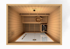 Golden Designs Steam Sauna 2-Person "Sundsvall Edition" Steam Sauna - Canadian Red Cedar Traditional Sauna | Model: GDI-7289-02