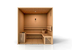 Golden Designs Steam Sauna 3-Person "Copenhagen Edition" Traditional Sauna with Red Cedar Wood | Model: GDI-7389-02