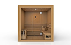 Golden Designs Steam Sauna 3-Person "Copenhagen Edition" Traditional Sauna with Red Cedar Wood | Model: GDI-7389-02