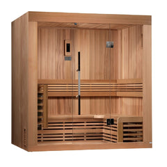 Golden Designs Steam Sauna 3-Person "Copenhagen Edition" Traditional Sauna with Red Cedar Wood | Model: GDI-7389-02