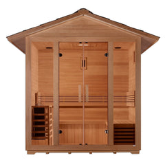 Golden Designs "Vorarlberg" 5-Person Traditional Outdoor Steam Sauna -  Canadian Hemlock