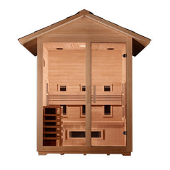 Golden Designs "Carinthia" 3-Person Full Spectrum Hybrid Outdoor Steam Sauna - Canadian Hemlock GDI-8123-01