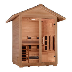 Golden Designs "Carinthia" 3-Person Full Spectrum Hybrid Outdoor Steam Sauna - Canadian Hemlock GDI-8123-01