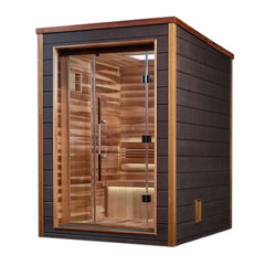 Golden Designs "Narvik" 2-Person Indoor/Outdoor Traditional Sauna (GDI-8202-01) - Canadian Red Cedar Interior